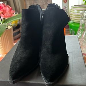 Vince Camuto black suede booties